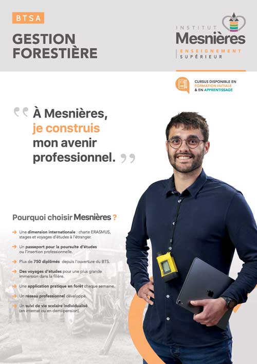 BTSA Gestion Forestière par apprentissage, Brochure, Mesnières-en-bray, lycée Saint Joseph